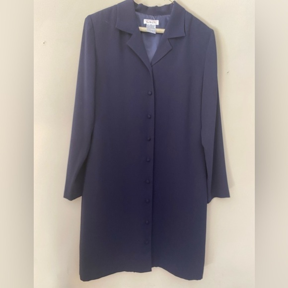 Talbots Dresses & Skirts - Vintage Talbots Navy Blue Coat Dress 12